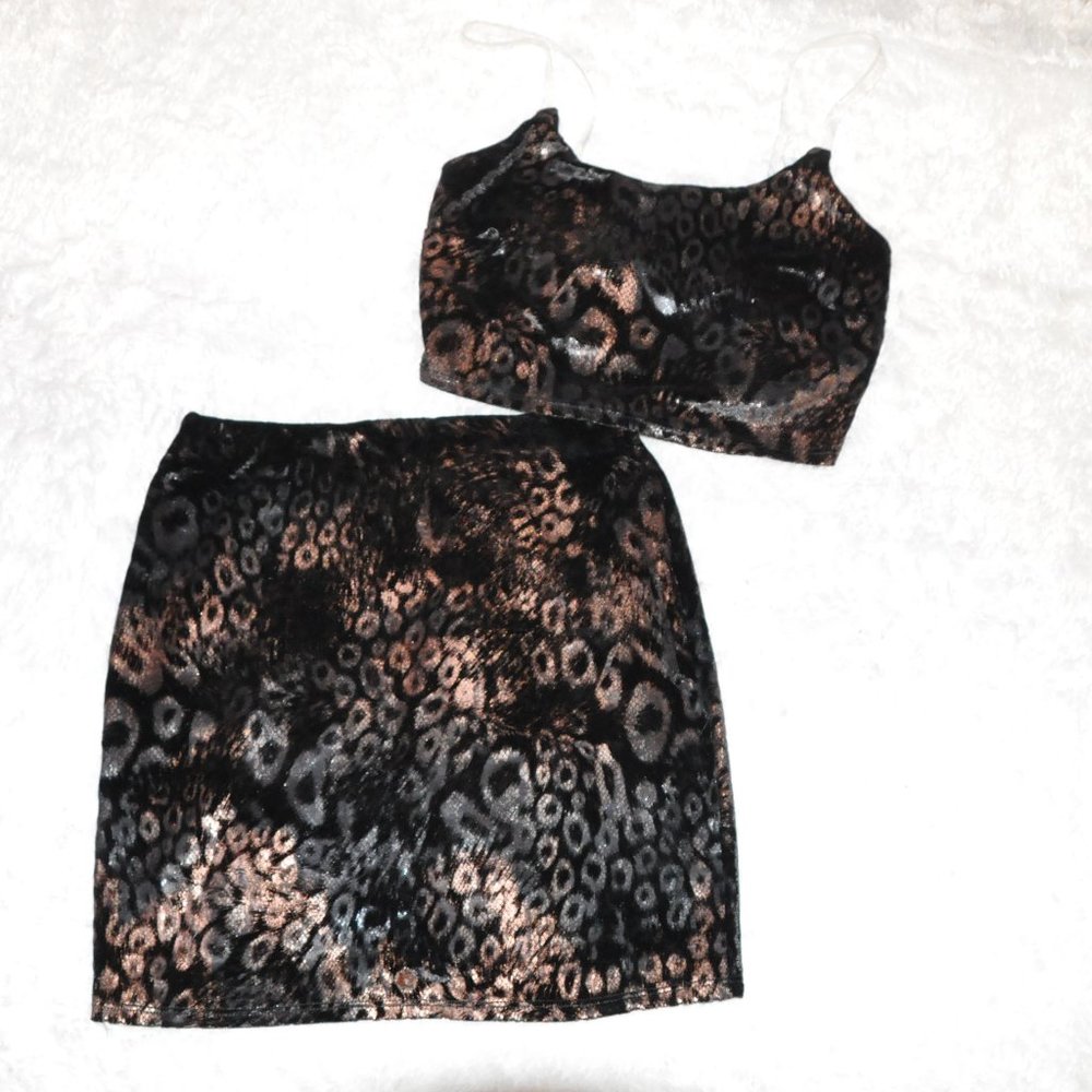 leopard print two peice set